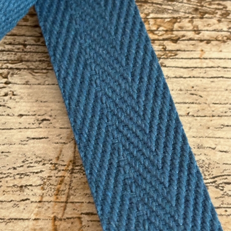 Gurtband uni Fischgrät Design 30 mm petrol 