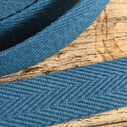 Gurtband uni Fischgrät Design 30 mm petrol 