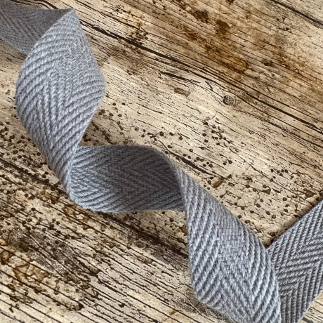 Gurtband uni Fischgrät Design 30 mm hellgrau 