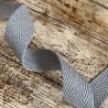 Gurtband uni Fischgrät Design 30 mm hellgrau 