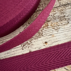 Gurtband uni Fischgrät Design 30 mm bordeaux weinrot 