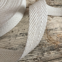 Gurtband uni Fischgrät Design 30 mm sand 