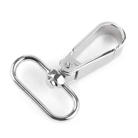 2x Karabinerhaken 30 mm silber Karabiner für Taschen