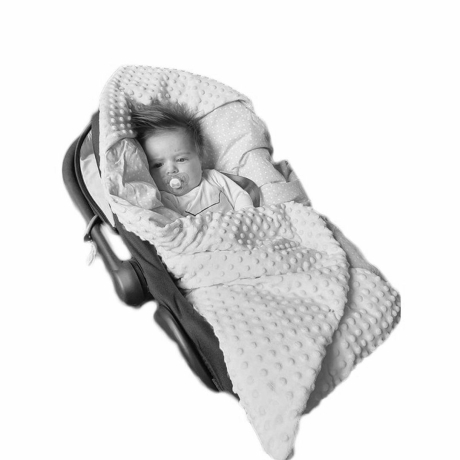 Baby Einschlagdecke mit Kapuze für Buggy Babyschale