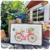 Holzschild-Shabby Fahrrad