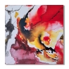 Abstrakt Acrylbild Contemporary Art rot schwarz weiß gelb