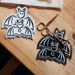 Fledermaus Halloweendeko 7x Stickdatei Beutel Deko stickdirwas