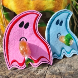 7x Halloween Geist Lolli Beutel Deko Stickdatei stickdirwas