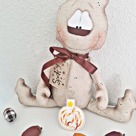 8x Kürbis mit Herz Herbst Dekoset ITH  Stickdatei stickdirwas