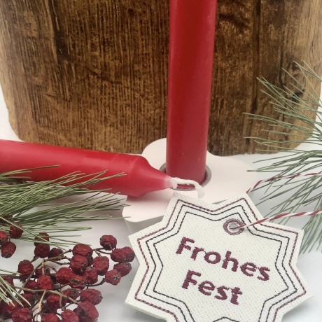 Ferberline Stickdatei ITH Anhänger Advent