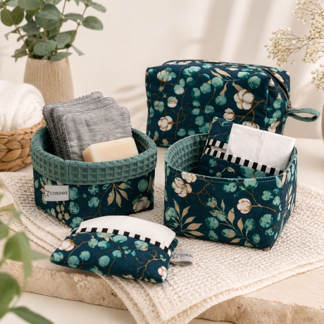 Beauty-Set Kosmetiktasche Tatüta 2 Stoffkörbchen  5 Abschminkpads