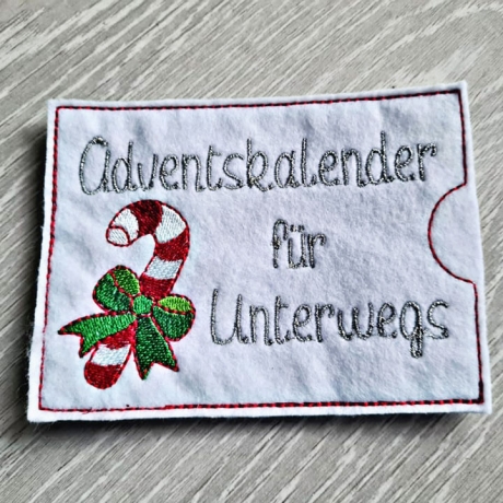 Stickdatei Zuckerstange einzeln plus 2x ATG Hülle Stickdirwas
