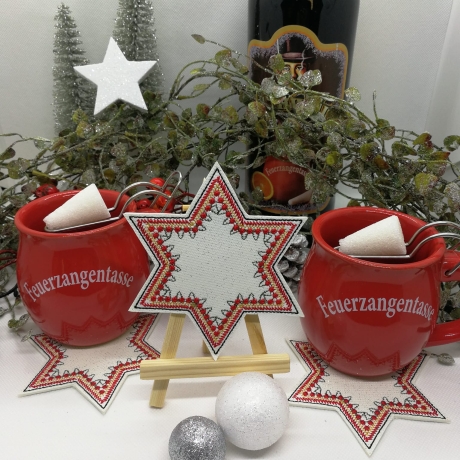 Ferberline Stickdatei ITH Weihnachtsstern ab 10x10