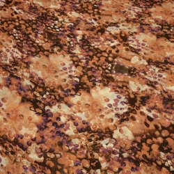 Stoff Chiffon Blusenstoff abstrakt Punkte Flecken orange braun