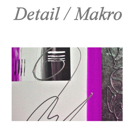 MK1 Art Bild Leinwand Abstrakt Kunst Malerei Acrylbild pink weiß
