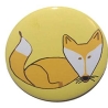 Button 50 mm mit Anstecknadel Motiv Tiere Fuchs Füchse