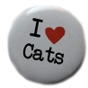 Kühlschrankmagnet Magnet 50mm rund Spruch I love cats