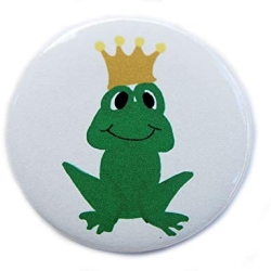 Button 50 mm mit Anstecknadel Motiv Tiere Frosch Frösche