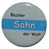 Button 50 mm mit Anstecknadel Spruch Bester Sohn