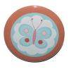 Button 50 mm mit Anstecknadel Motiv Schmetterling