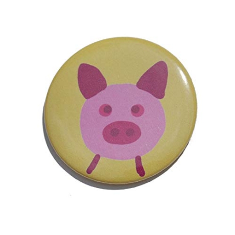 Kühlschrankmagnet Magnet 50mm rund Glücksschwein Schwein