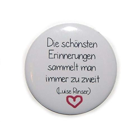 Button 50 mm mit Anstecknadel Zitat Liebe