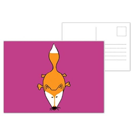 Postkarte mit Motiv Limitierte Auflage Fuchs Füchse gezeichnet 