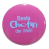 Kühlschrankmagnet Magnet 50mm rund Spruch Beste Chefin der Welt