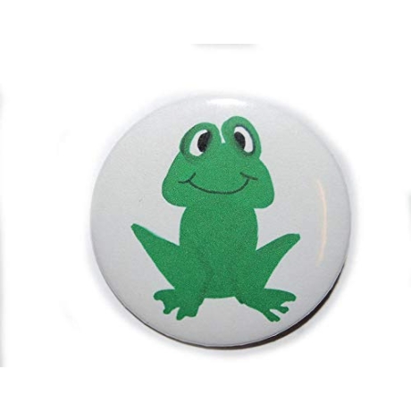 Button 50 mm mit Anstecknadel Motiv Tiere Frosch Frösche