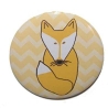 Button 50 mm mit Anstecknadel Motiv Tiere Fuchs Füchse