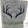Flachmannhülle * Platzhirsch * Hülle Flachmann Filz Jäger