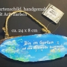 Gartenschild - Bin im Garten mit den Hummeln bummeln - Türschild