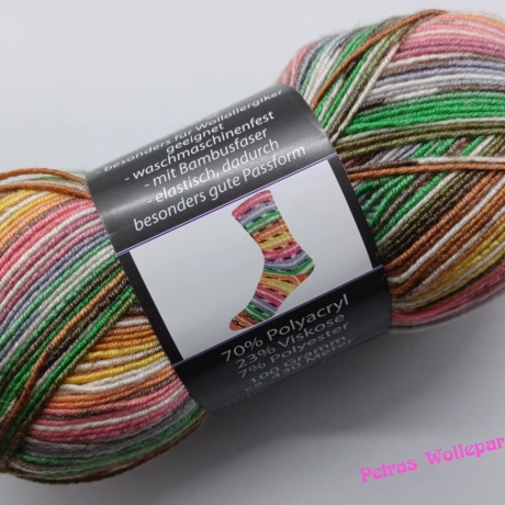 KKK Sensitive Socks Bamboo, 4-fädige Sockenwolle, Fb. 321