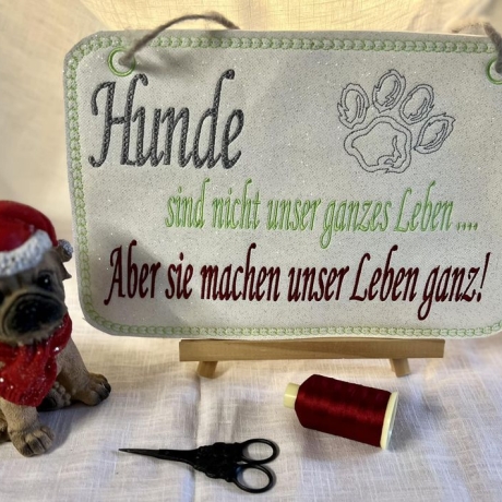 DreamEmbroid Hunde sind nicht ... ITH Stickdatei