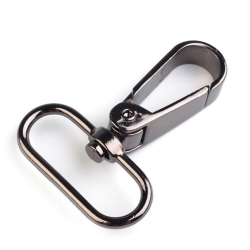 2x Karabinerhaken 30 mm schwarz-silber Karabiner für Taschen