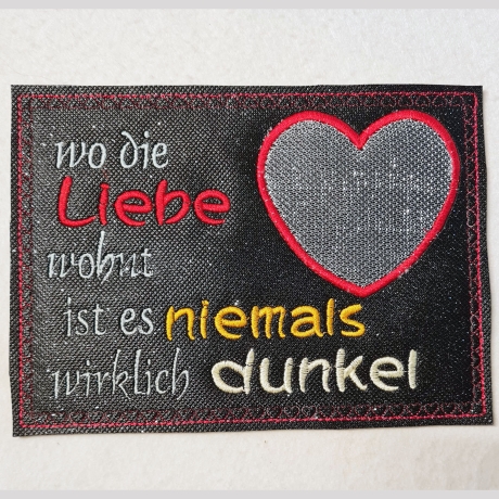 4x Stickdatei Mugrug und Text -Wo die Liebe wohnt- Stickdirwas