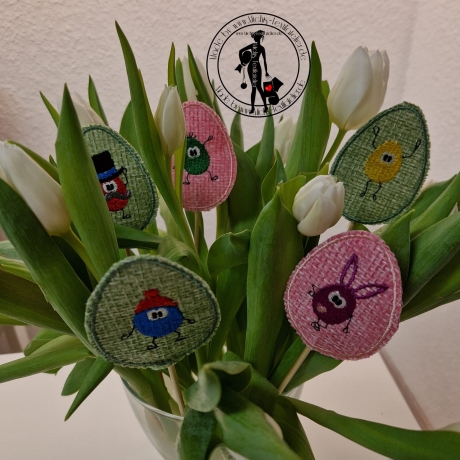 Eiergang  8 Teilig  -  Stickdatei bei Michis Textilatelier