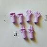 2 Nadelstopper für Nadeln, Nadelkappe - Schere, Stein, Papier