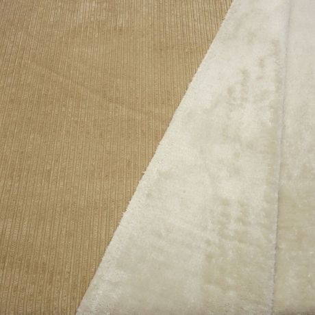 Stoff Cord mit Faux Fellabseite beige Breitcord Jackenstoff