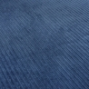 Stoff Cord mit Faux Fellabseite jeans blau Breitcord Jackenstoff