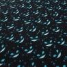 Stoff Baumwolle Jersey Ghost Cats Grinsekataze schwarz türkis