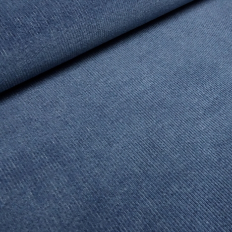 Stoff Baumwolle Stretch Jeans Cord Denim Jeansstoff blau melange