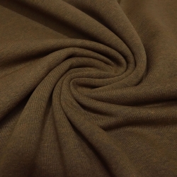 Stoff Sweatshirtstoff weich angerauht schoko braun Kleiderstoff