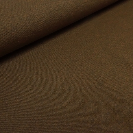 Stoff Sweatshirtstoff weich angerauht schoko braun Kleiderstoff