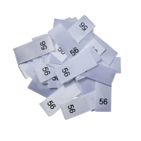 25 Größenetiketten von Größe 56 bis 176 wählbar