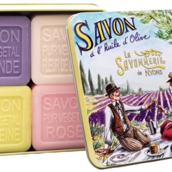 Sortiment 4 franz. BIO-Sheabutter-Naturseifen je 100g