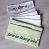 3x Stickdatei Tatuta Taschentuchtasche mit Text und Blanko