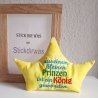 Stickdatei Kronenkissen Prinz ITH Kissen Krone Text und Blanko