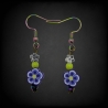 Kreative Hängeohrringe mit Blumenmuster