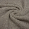 Stoff Strickstoff Merino Woll Fleece beige melange uni